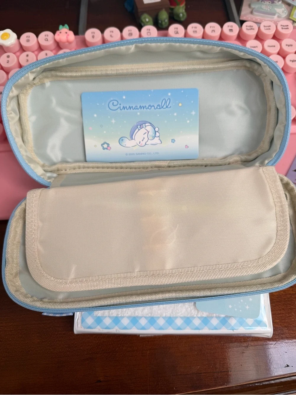Cinnamoroll Blue Pencil Case - Cute Bow School Stationery